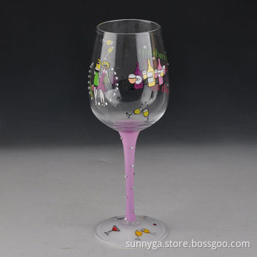 Hand painting wine glass